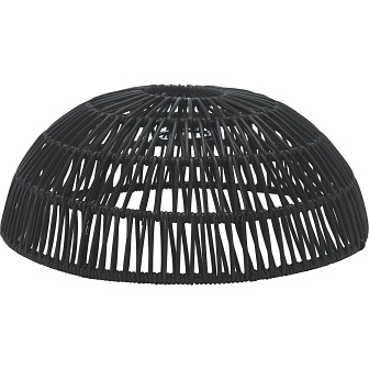 Rattanowa lampa wisząca Hue czarna 30cm